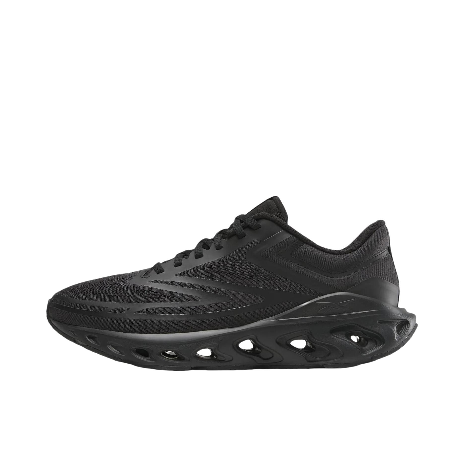 推荐商品：Reebok/锐步 FUEL FLEX RUN 跑鞋 圆头厚底系带舒适 黑色