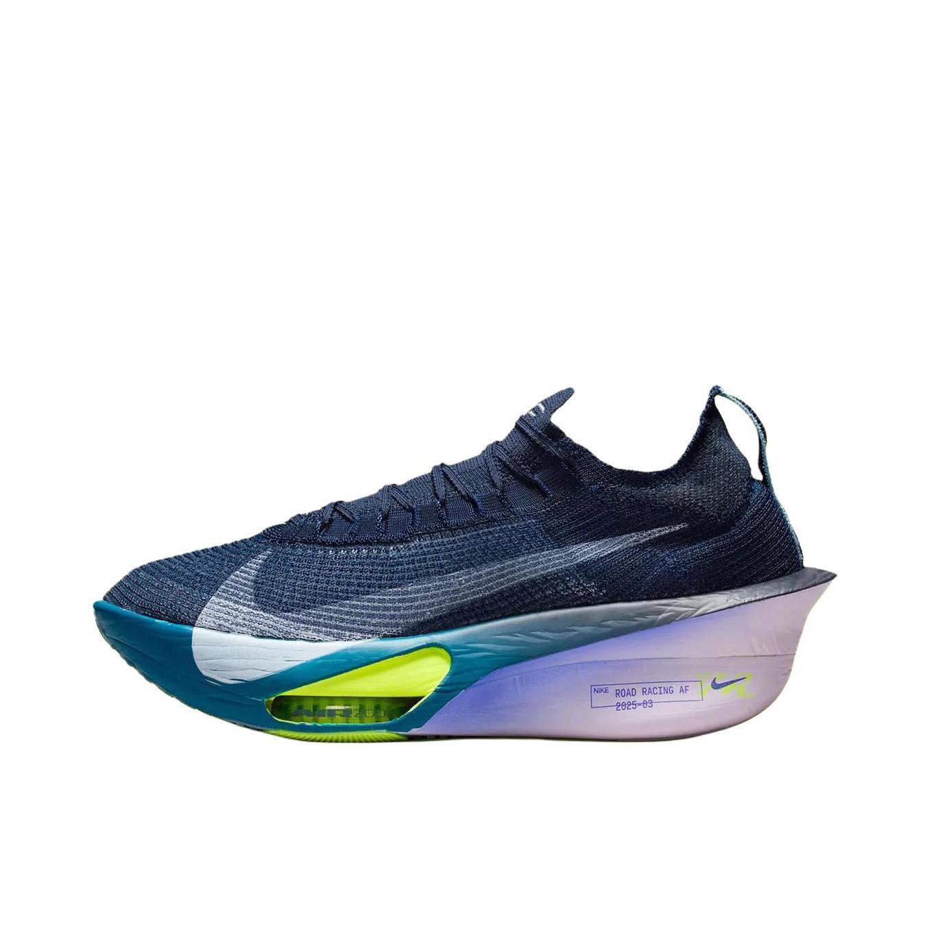 推荐商品：Nike Air Zoom Alphafly Next% 3 跑鞋 碳板气垫回弹马拉松竞速包裹性耐用 深蓝色/白色 