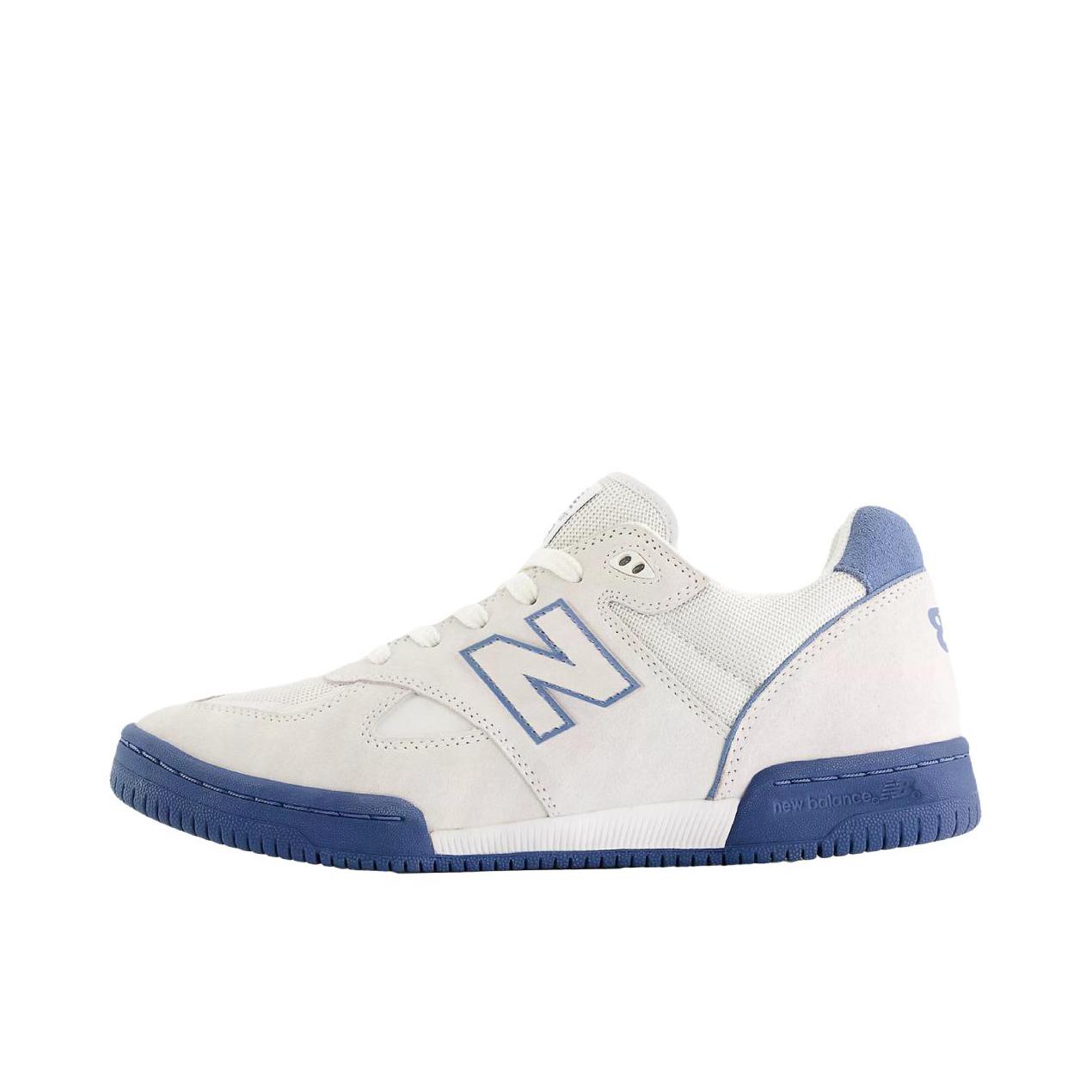 推荐商品：New Balance Numeric Tom Knox 600 防滑耐磨 轻便软底 低帮 系带 圆头 舒适百搭 板鞋 D宽/乳白色/蓝色 