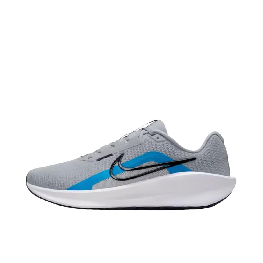 推荐商品：Nike Downshifter 13 跑鞋 减震透气支撑织物短跑轻便训练 灰色/蓝色 
