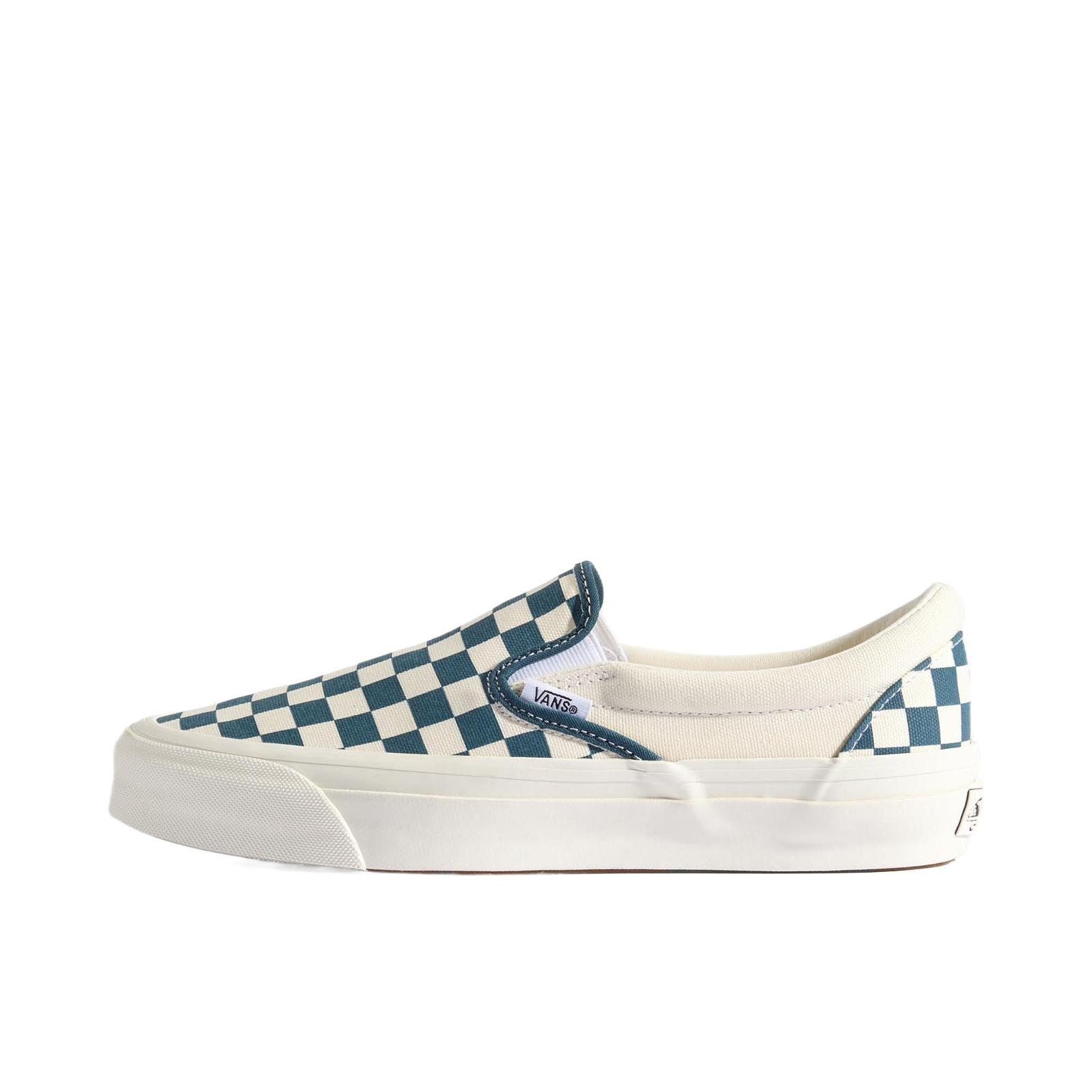 推荐商品：Vans/范斯 PREMIUM slip-on 板鞋 防滑低帮厚底圆头 米色/蓝色
