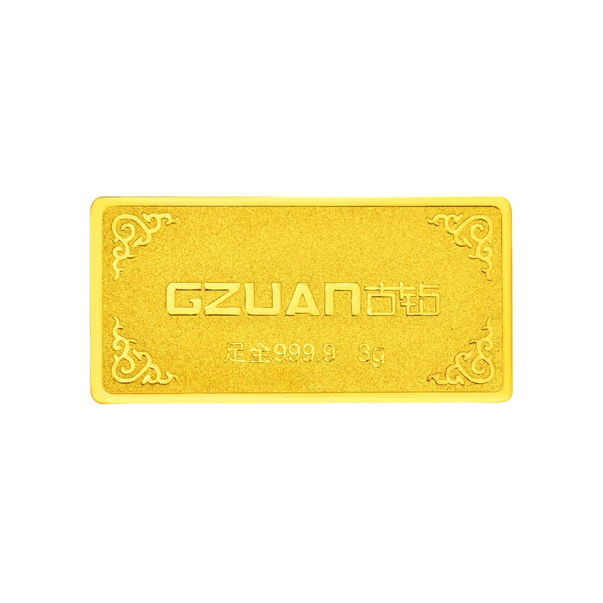 推荐商品：GZUAN/古钻 龙凤呈祥金条投资贵金属 AU011