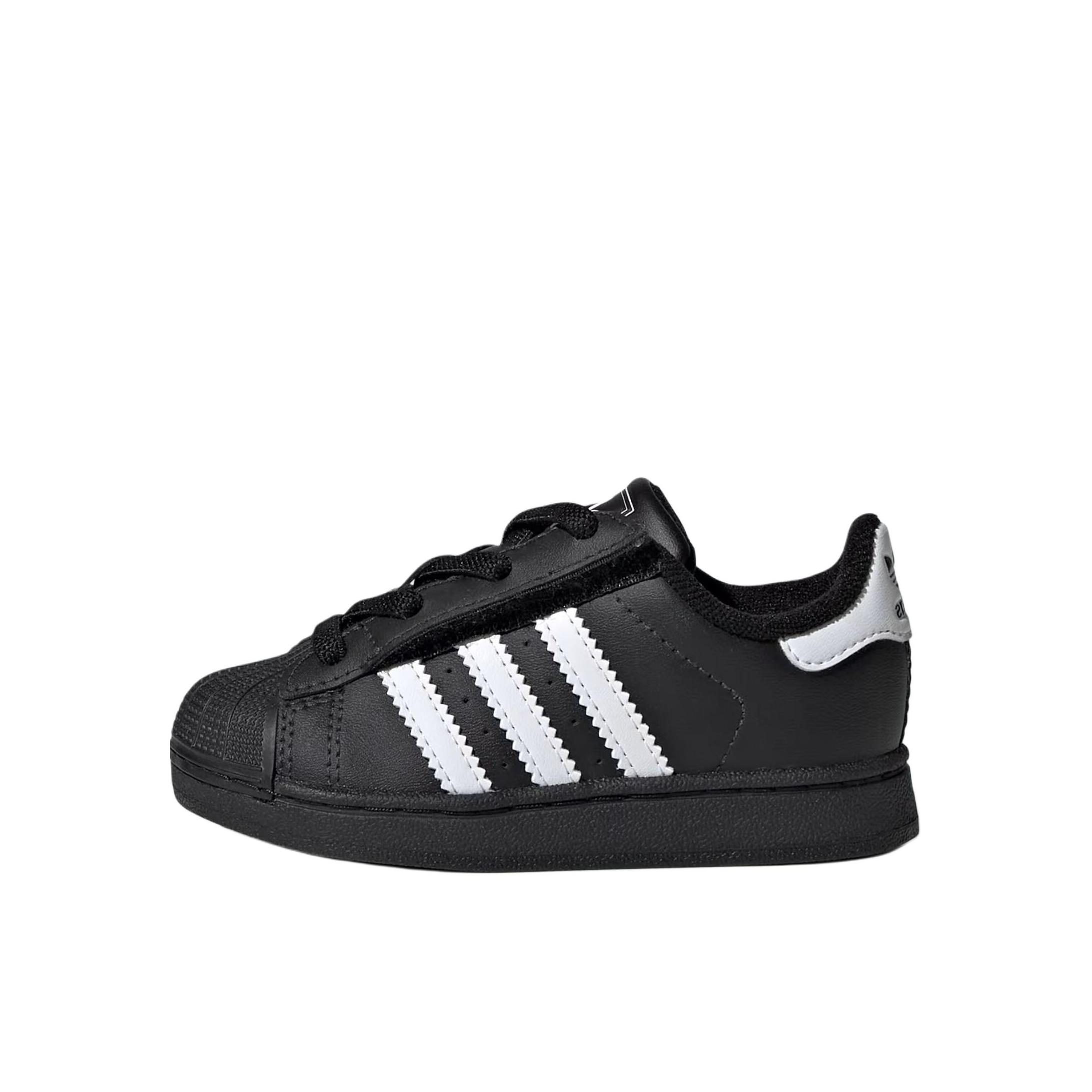 推荐商品：adidas originals Superstar 2 板鞋儿童 贝壳头皮革百搭圆头 小童/黑色