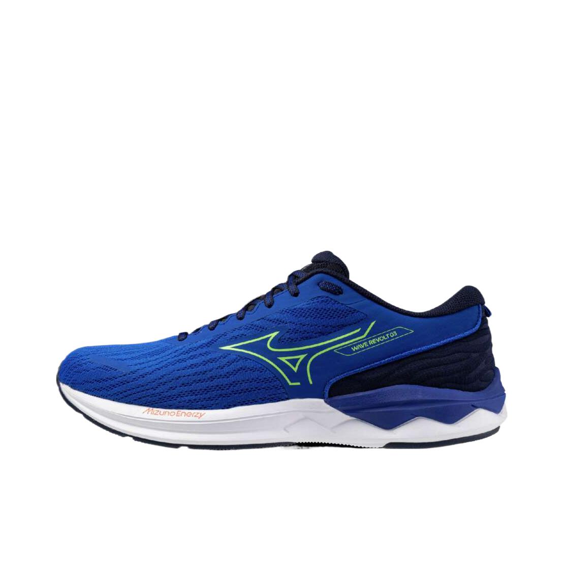 推荐商品：Mizuno/美津浓 Wave Revolt 3 减震 耐磨 防滑 舒适 跑鞋 蓝色 