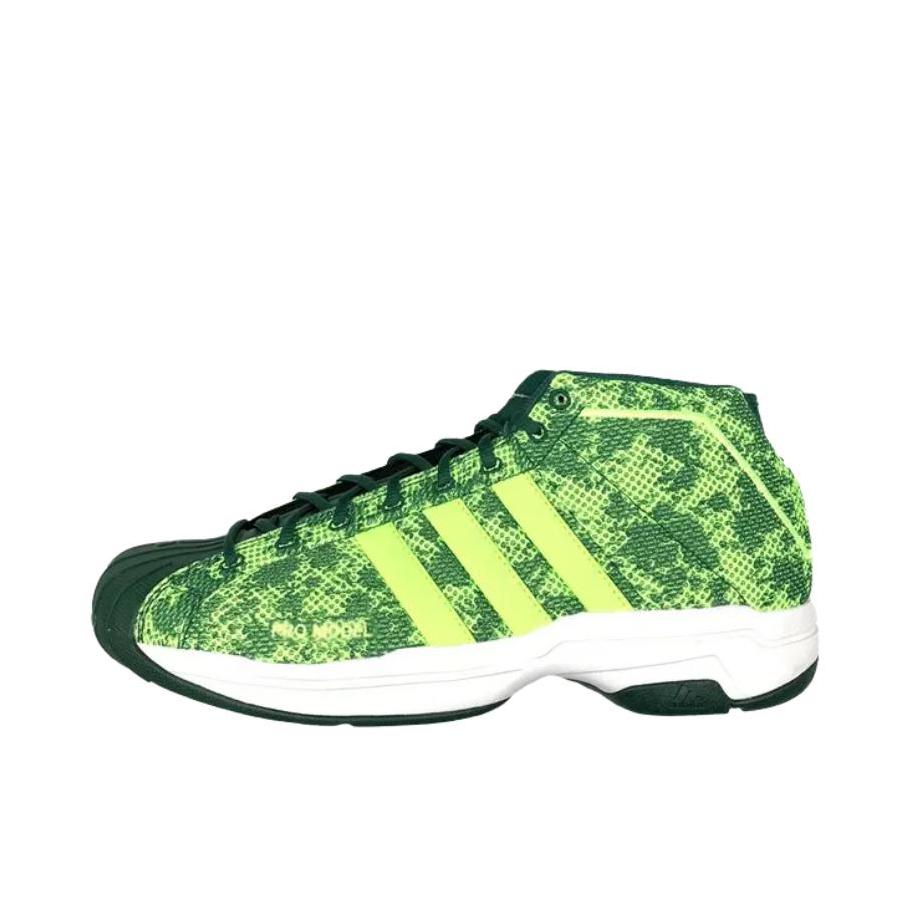 推荐商品：adidas Pro Model 2G 篮球鞋 实战训练减震防滑耐磨 绿色/白色 