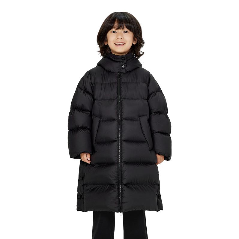 推荐商品：jnby by JNBY童装 保暖轻盈长款羽绒服 中大童 1OAC10760 本黑