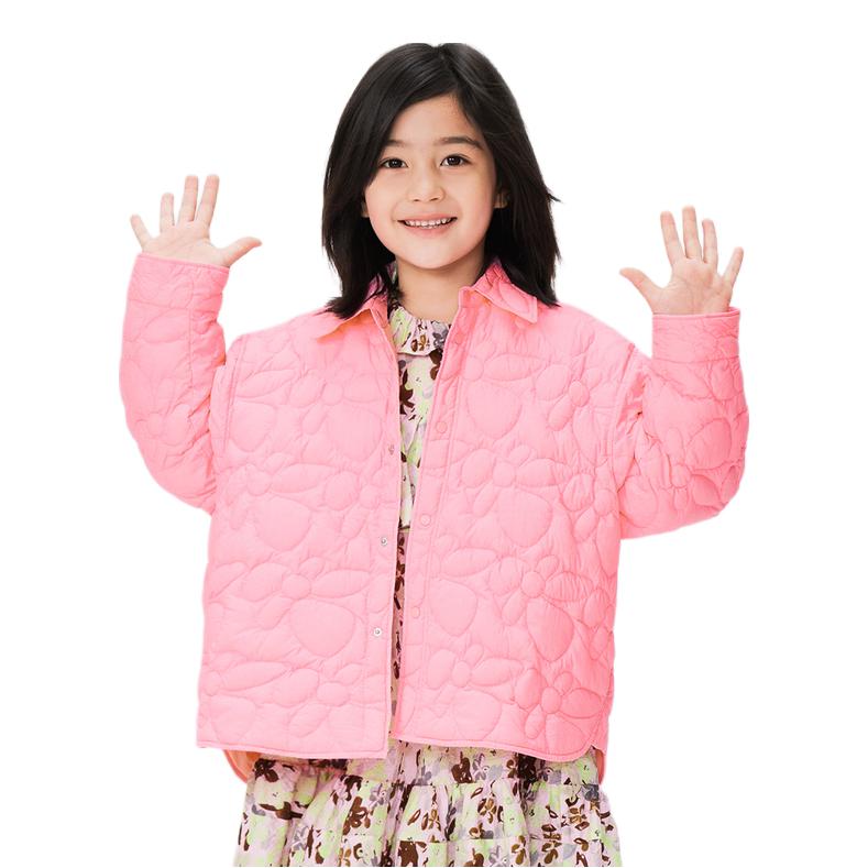 推荐商品：jnby by JNBY童装 衬衫式翻领轻薄羽绒服 中大童 1N0C10570 樱花粉
