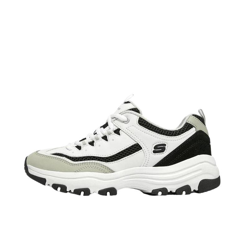 推荐商品：Skechers/斯凯奇 I-Conik 奥利奥 老爹鞋 熊猫鞋 厚底增高复古时尚缓震透气运动休闲轻便 女款/白色/灰色