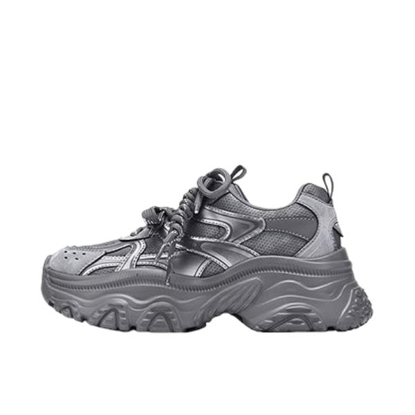 推荐商品：热风 老爹鞋 厚底增高运动百搭 H42W26505 女款/银色/灰色