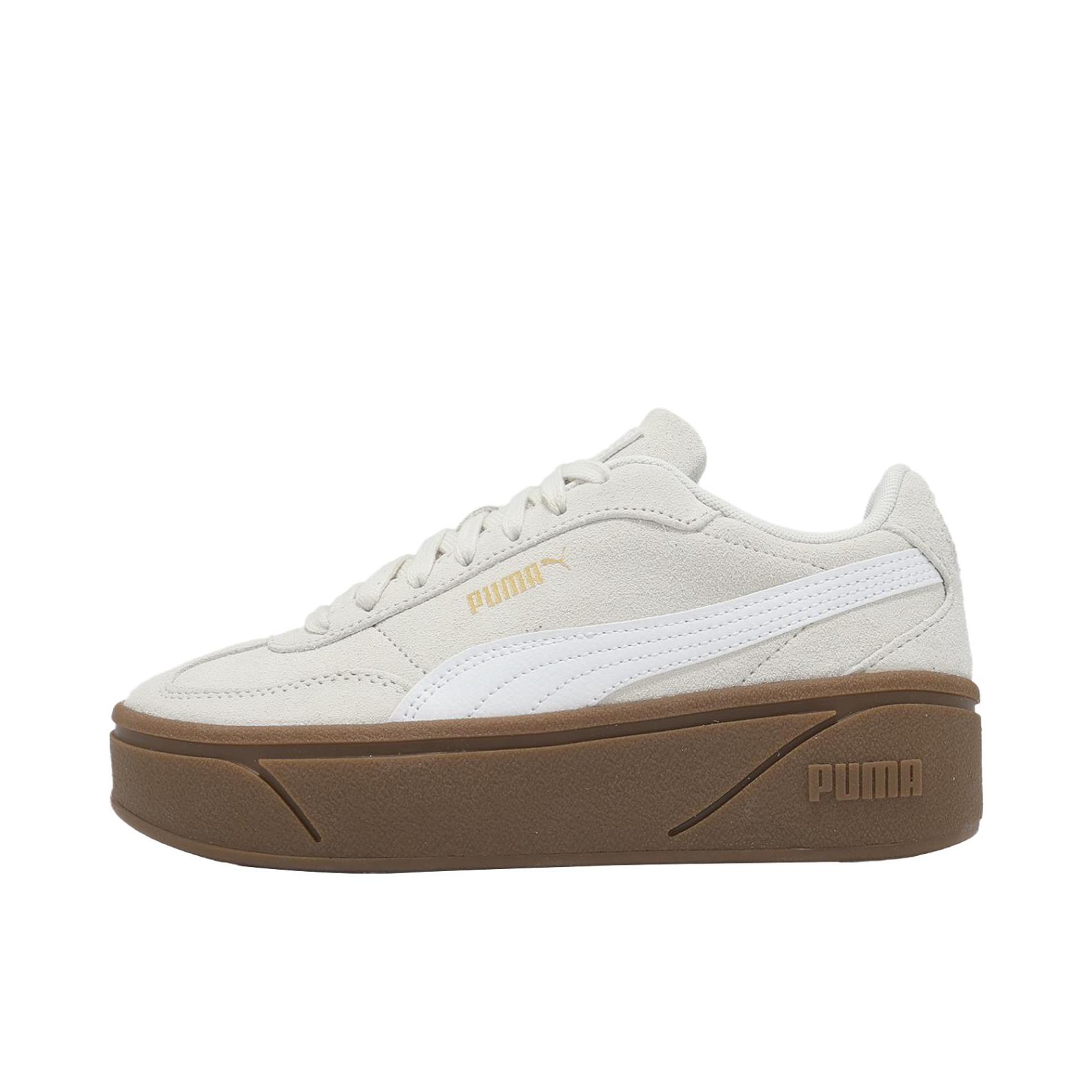 推荐商品：Puma/彪马 Club II Era Platform 板鞋 复古厚底系带圆头支撑 白色 
