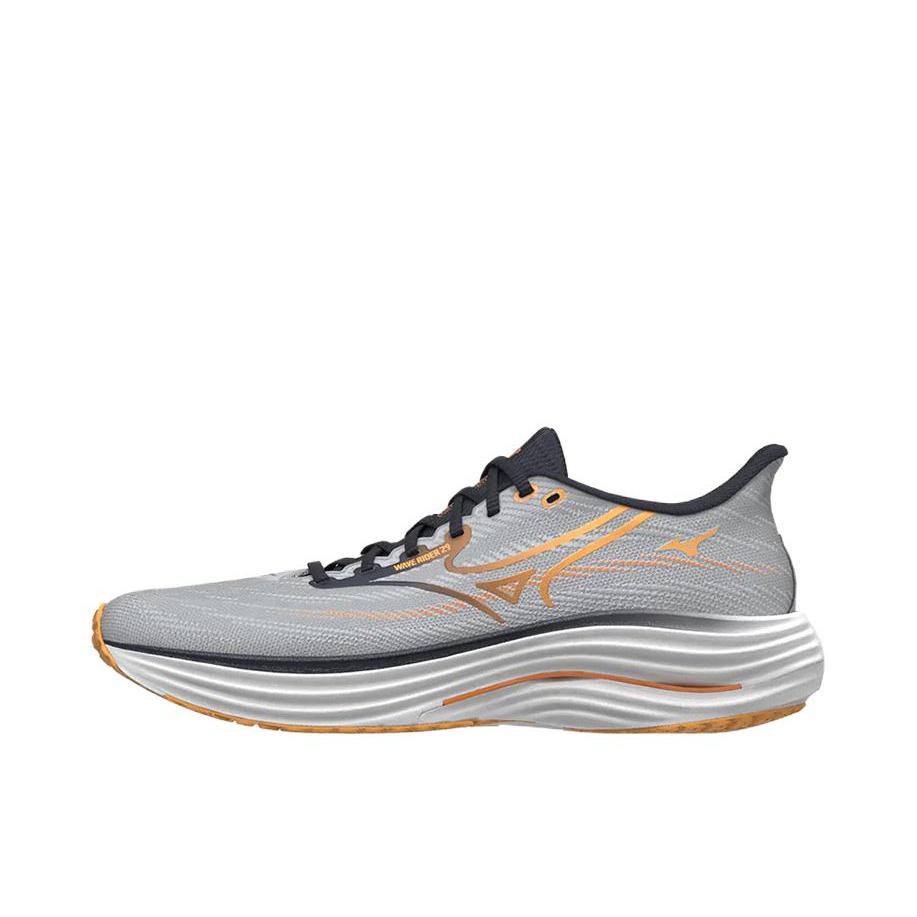 推荐商品：Mizuno/美津浓 WAVE RIDER 29 跑鞋 透气缓震舒适支撑回弹轻便贴合 灰色
