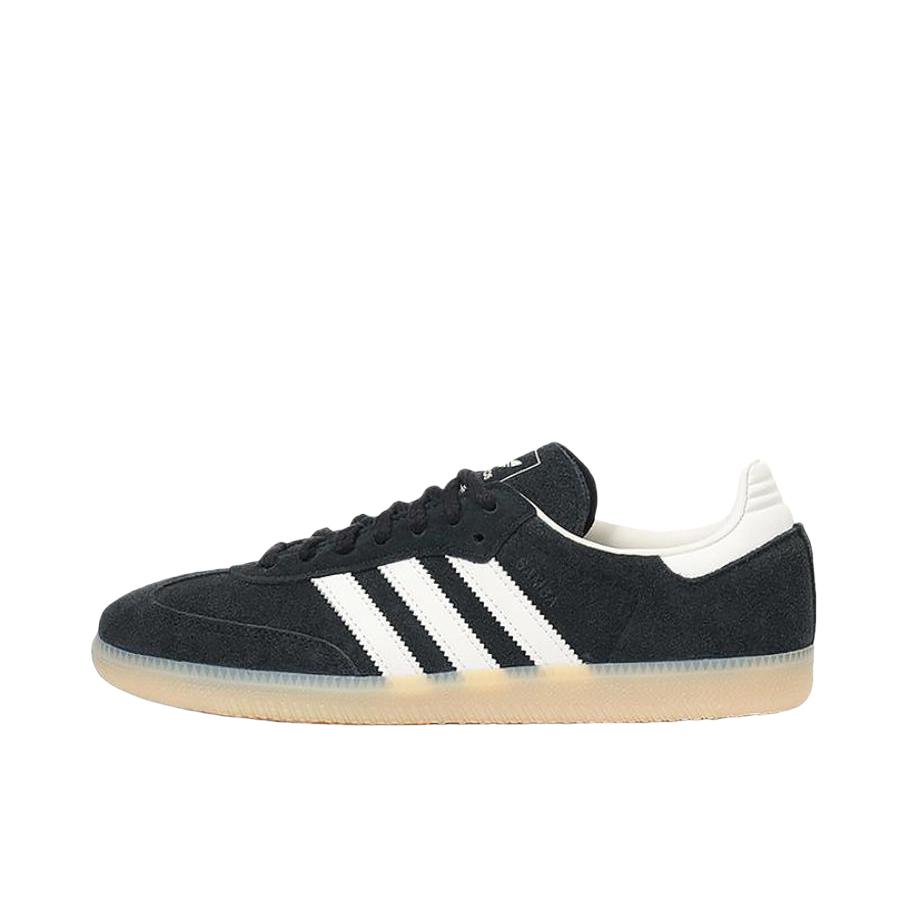 推荐商品：adidas Originals Samba OG T头鞋 板鞋 经典复古舒适百搭耐磨合成革圆头薄底贴合 暗黑色/米色