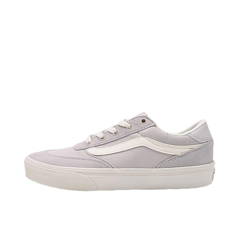 推荐商品：Vans/范斯 Brooklyn LS 板鞋 低帮系带厚底防滑耐磨舒适减震百搭复古薄底 淡紫色