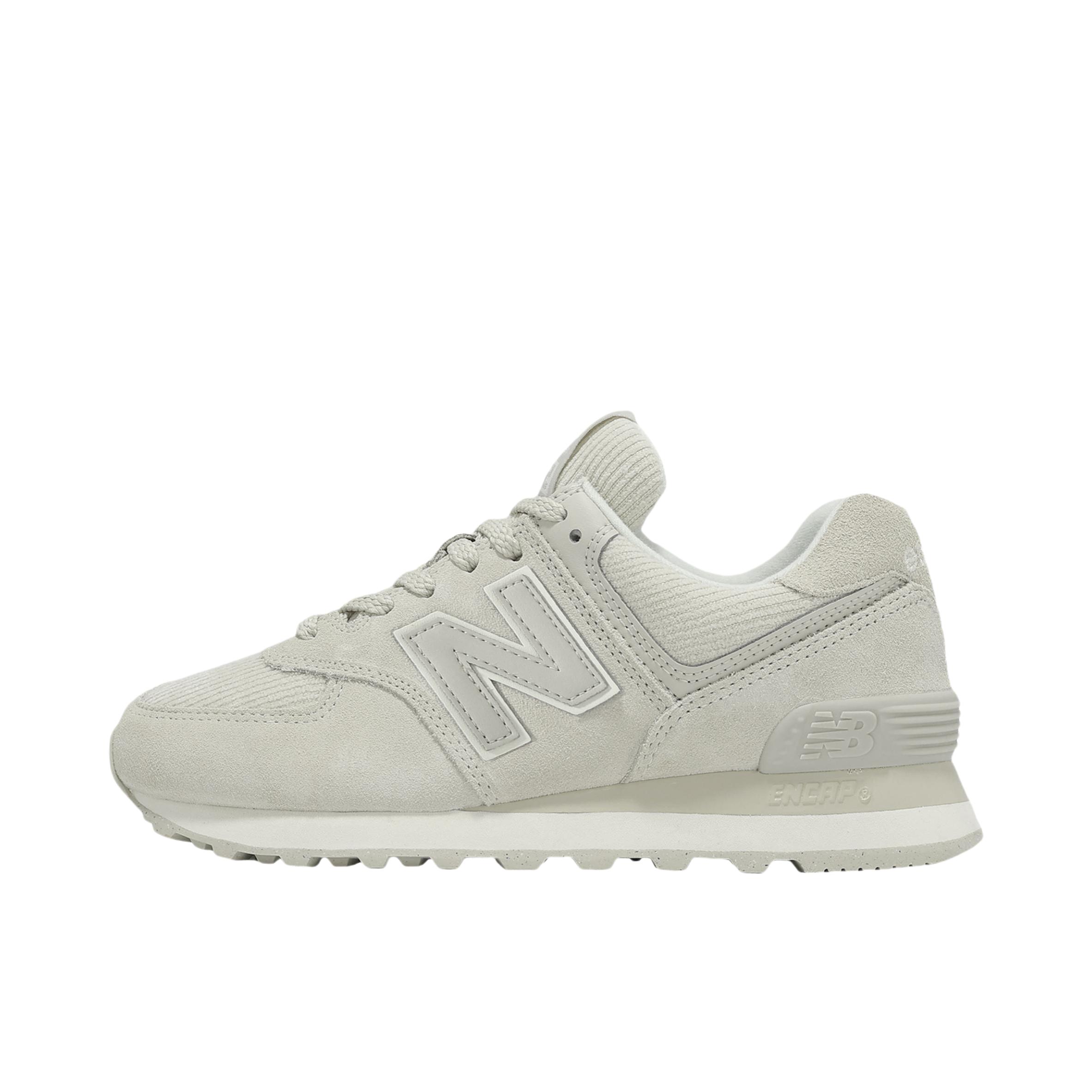 推荐商品：New Balance 574 运动休闲鞋 阿甘鞋 经典复古防滑耐磨缓震舒适透气时尚百搭轻便 B宽/女款/浅灰色 