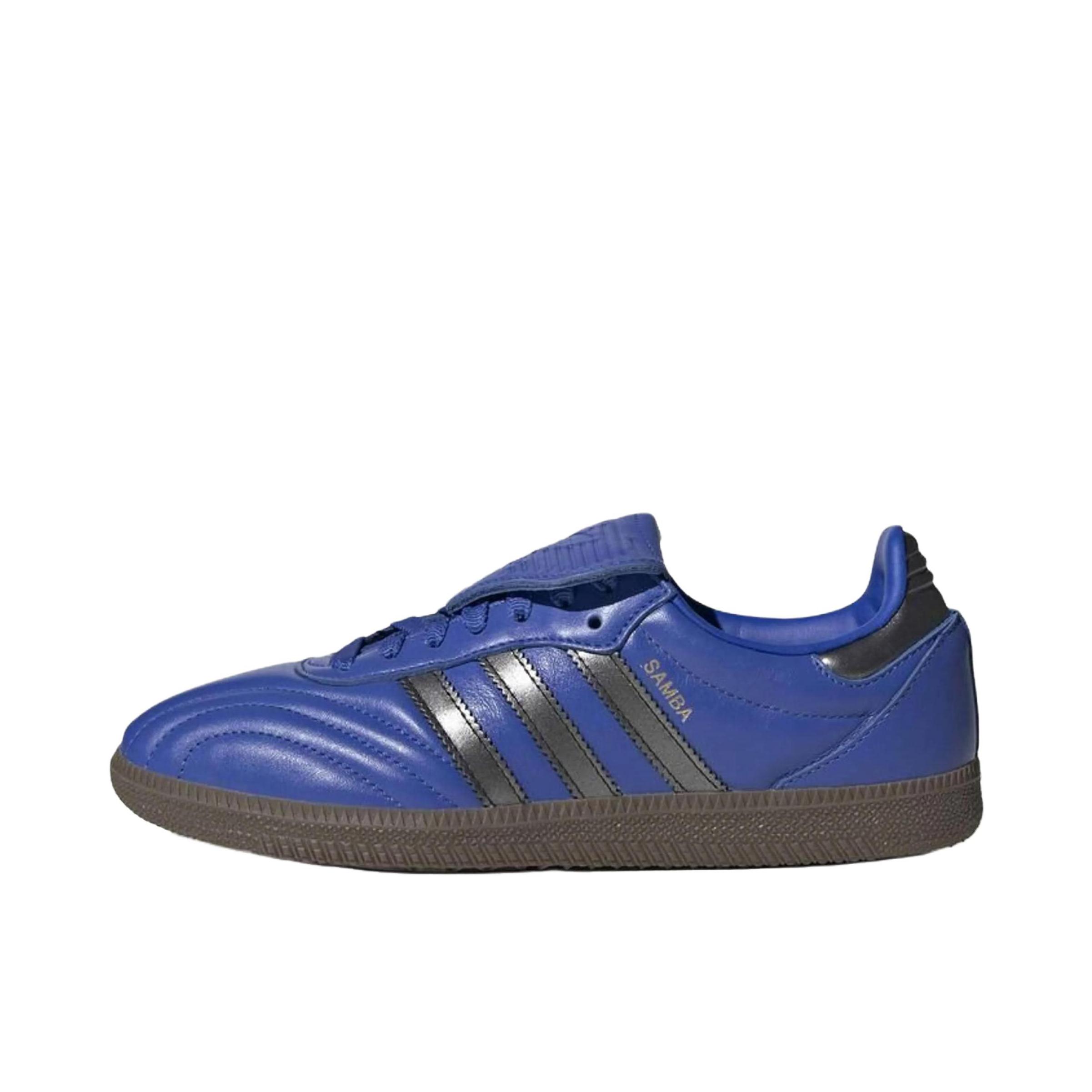 推荐商品：adidas Originals Samba LT T头鞋 德训鞋 板鞋 防滑耐磨薄底透气复古贴合圆头 蓝色/黑色