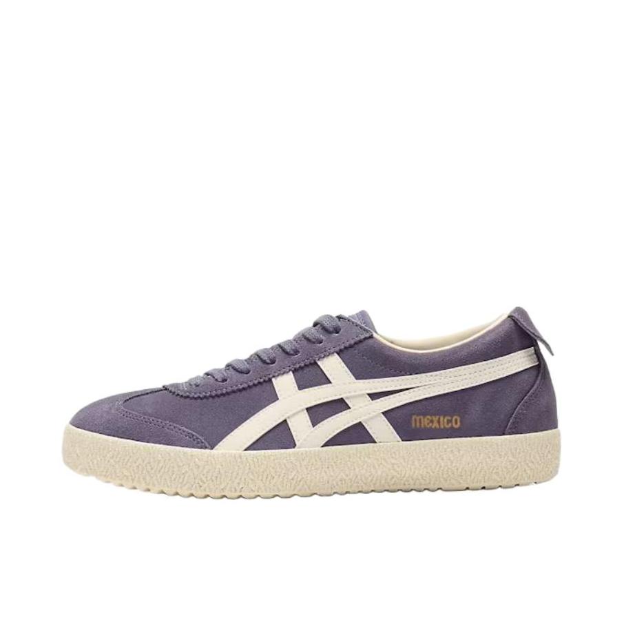 推荐商品：Onitsuka Tiger Mexico Delegation 舒适透气 防滑耐磨 合成革 复古百搭 轻便 运动休闲鞋 紫色/白色 