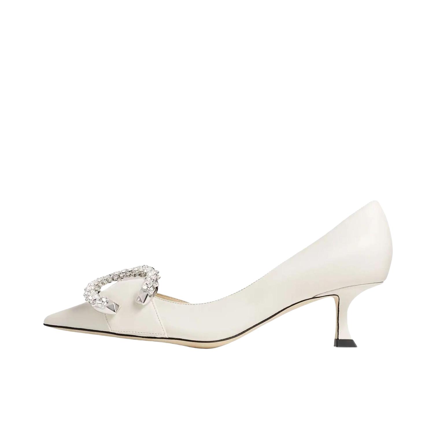 推荐商品：Jimmy Choo Melva 70 浅口 尖头 细跟 高跟鞋 跟高5cm/白色