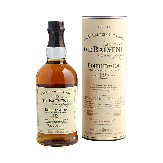 推荐商品：The Balvenie/百富 12年 双桶陈酿 700ml 40%vol 单一麦芽威士忌 盒装 加勒比桶