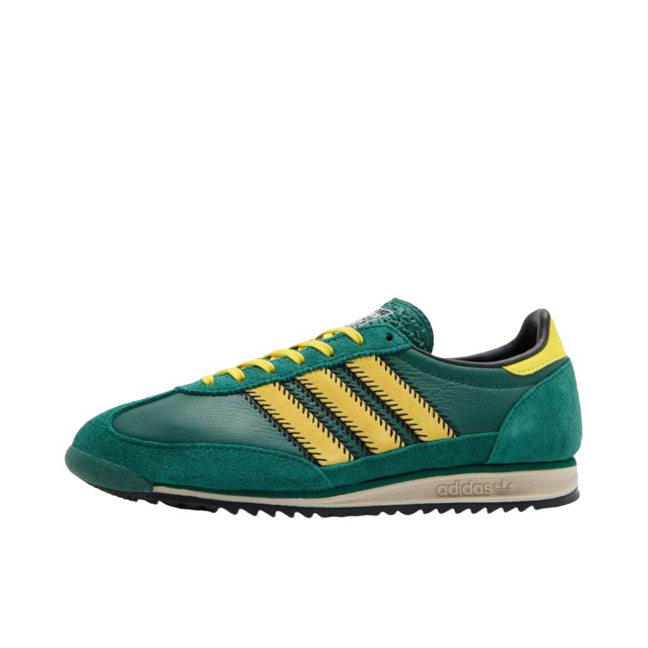 推荐商品：【马思纯同款】 adidas Originals SL 72 T头鞋 德训鞋 运动休闲鞋 轻便防滑耐磨透气舒适简约复古 女款/绿色/黄色
