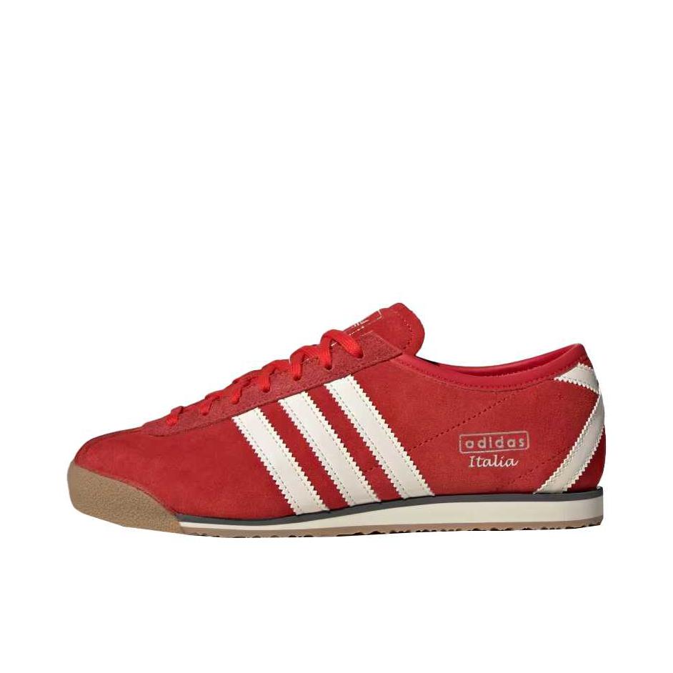推荐商品：adidas Originals Italy 1970s 运动休闲鞋 简约圆头橡胶舒适 红色/白色