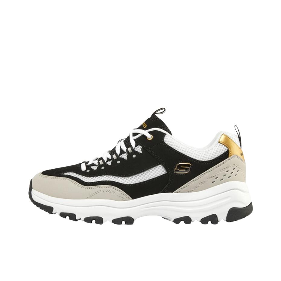 推荐商品：Skechers/斯凯奇 I-Conik 奥利奥 老爹鞋 熊猫鞋 厚底增高复古时尚缓震透气运动休闲轻便 黑色/棕色