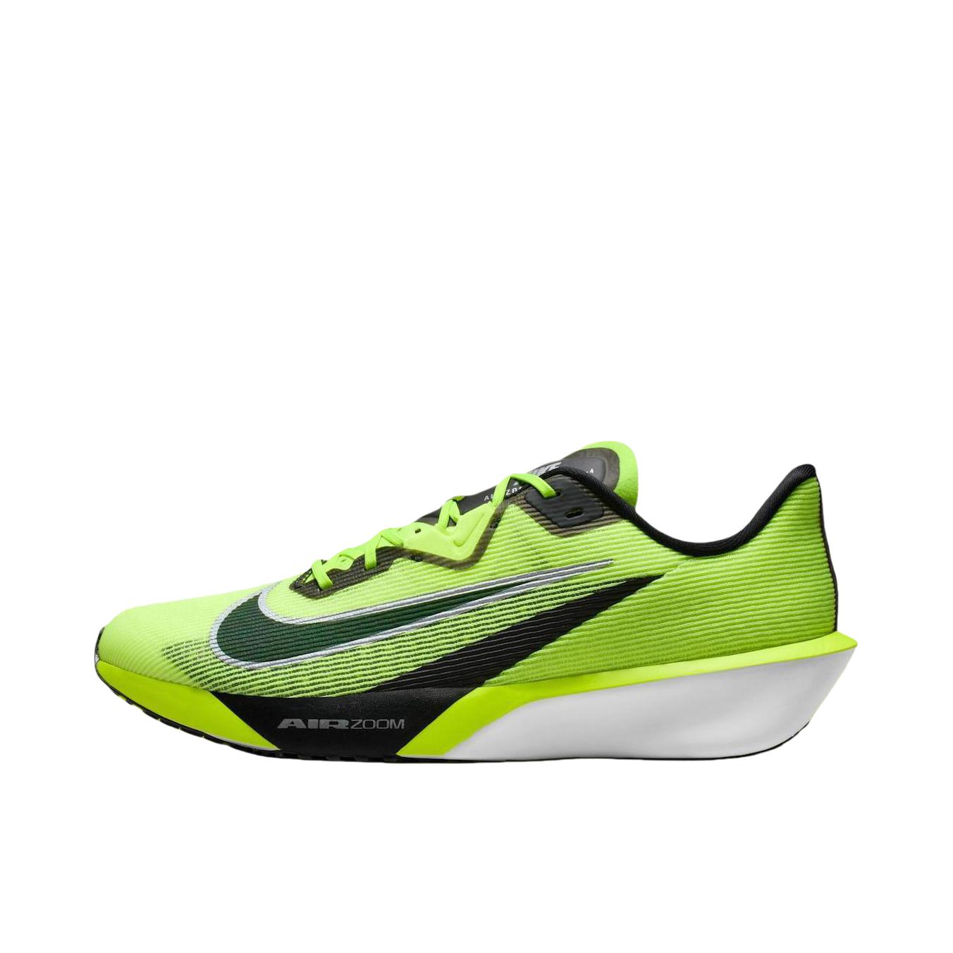 推荐商品：Nike Air Zoom Rival Fly 4 跑鞋 防滑缓震低帮休闲厚底运动回弹轻便竞速流光风 荧光绿/白色/黑色
