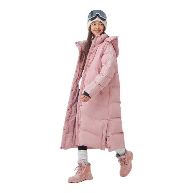 推荐商品：souhait/水孩儿童装 长款三防加厚羽绒服 女中大童 SHSDGD01CR671P27 浅粉