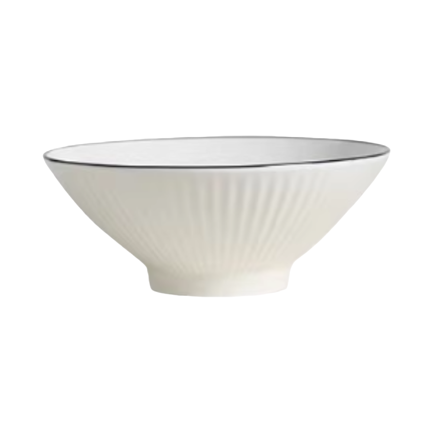 推荐商品：YOMERTO 升级款 陶瓷 黑线拉面碗