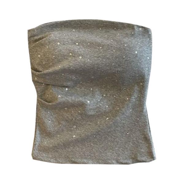 推荐商品：oeing 纯色圆领短款吊带 女装 OEING-3552 灰