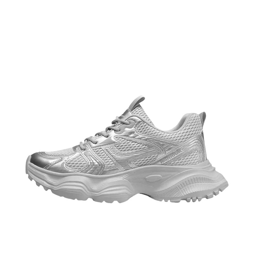 推荐商品：回力 黑武士 老爹鞋 厚底增高轻便百搭网面减震防滑 WXY(ZA)-4408 银色