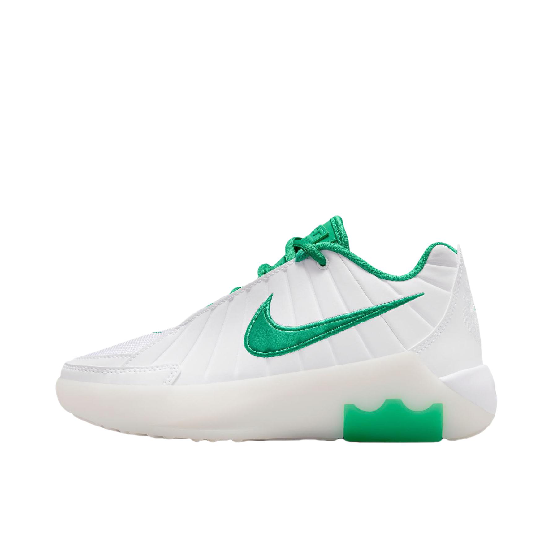 推荐商品：Nike 詹姆斯 LEBRON WITNESS 9 篮球鞋 缓震实战支撑抓地抗扭 大童/白色/绿色