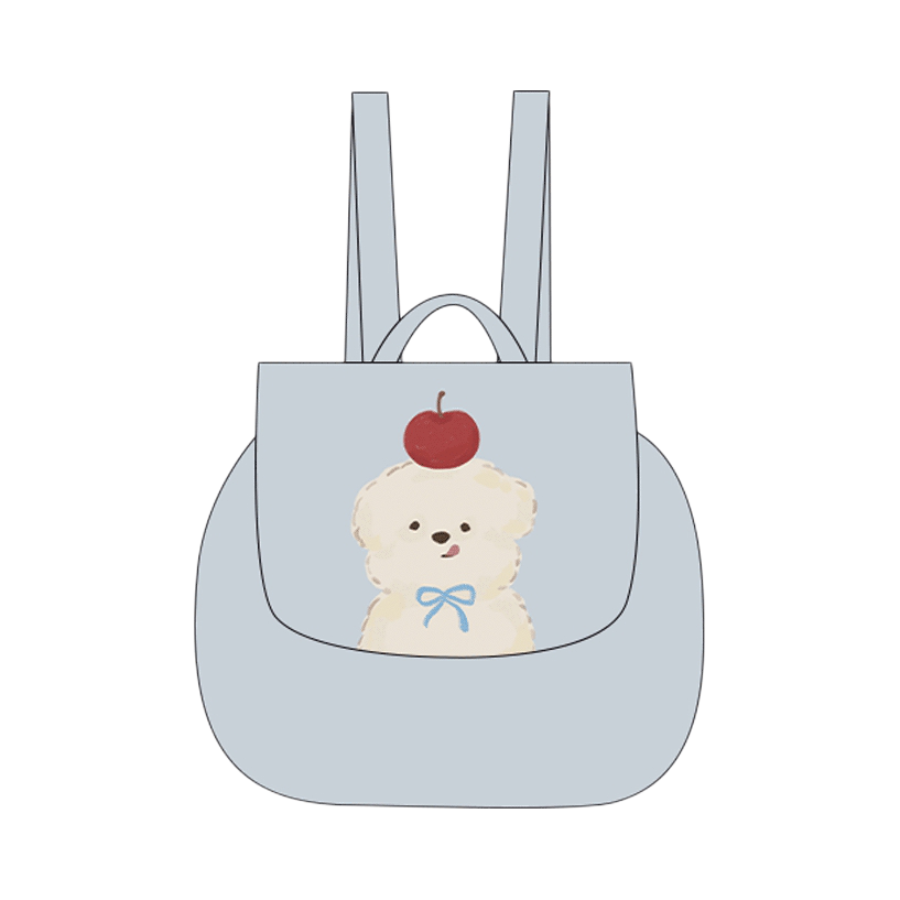 推荐商品：【南空直美联名】尼睿 新款可爱卡通原创小狗大容量便携帆布包背包双肩包