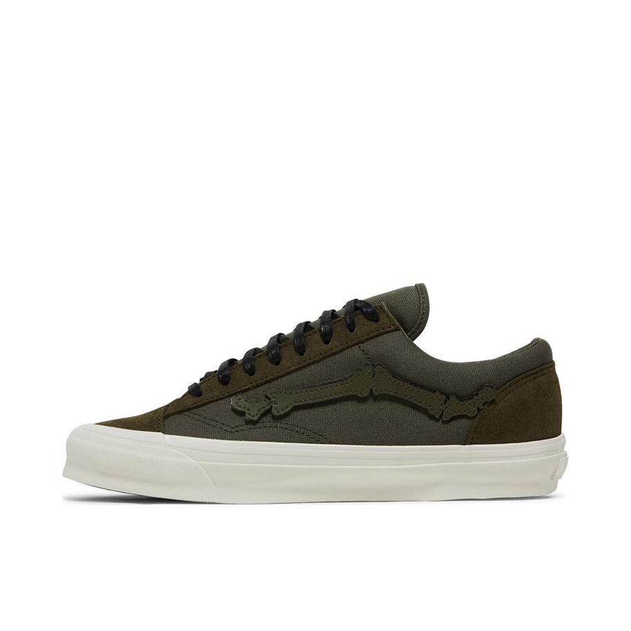 推荐商品：Vans/范斯 Style 36 滑板鞋 板鞋 舒适轻便防滑耐磨复古百搭帆布拼接防水运动 Blends联名/灰绿色