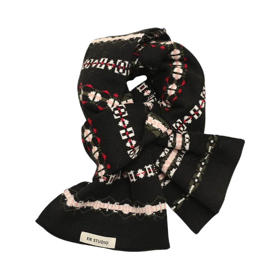 推荐商品：unclecm 条纹针织围巾 WJ1222