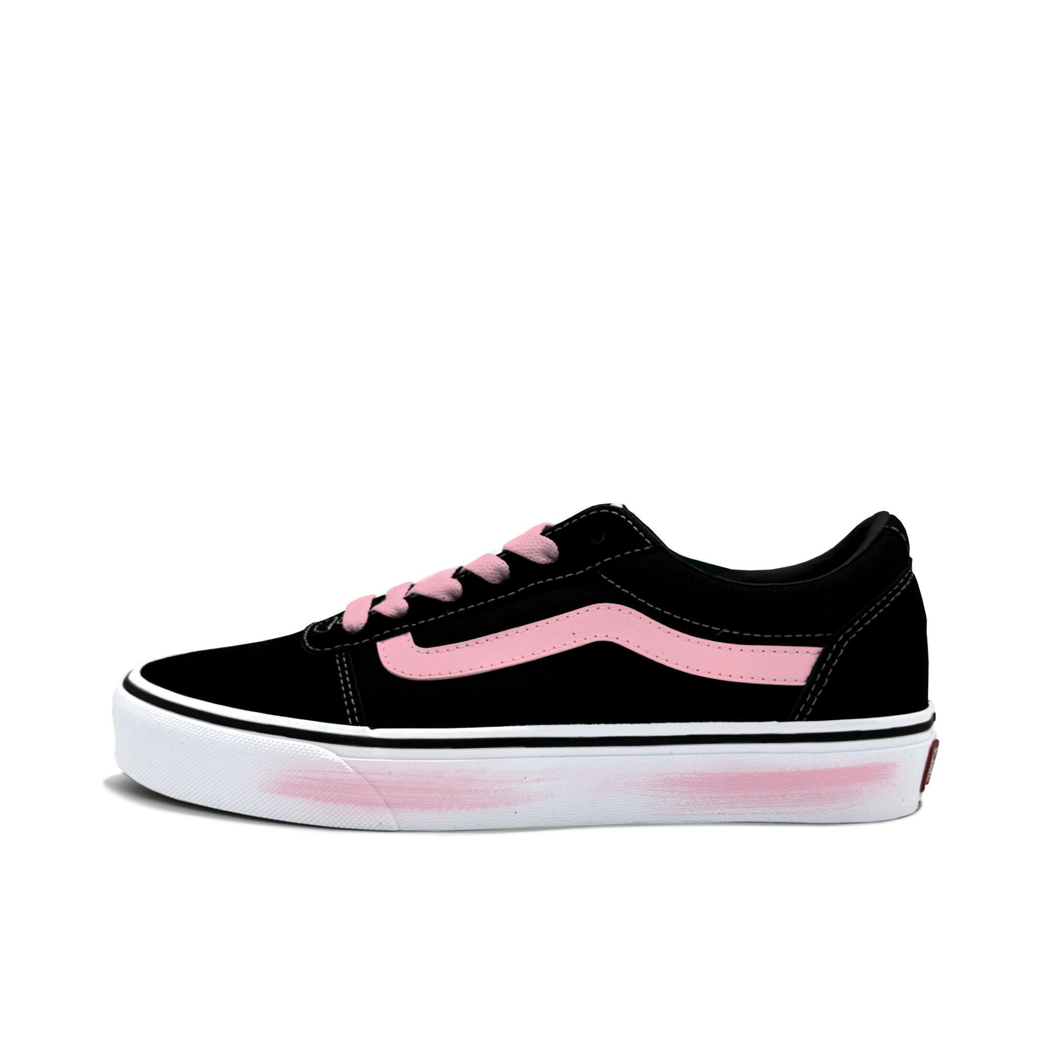 推荐商品：【定制球鞋】 Vans/范斯 Ward Active 板鞋 国潮低帮圆头 黑粉旧梦