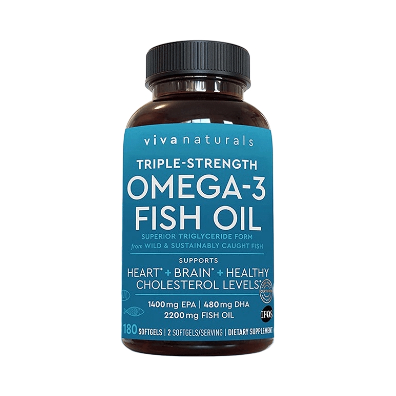 推荐商品：VIVA Naturals rTG系列 中老年高纯度老版 omega-3深海鱼油软胶囊 瓶装 提高记忆力