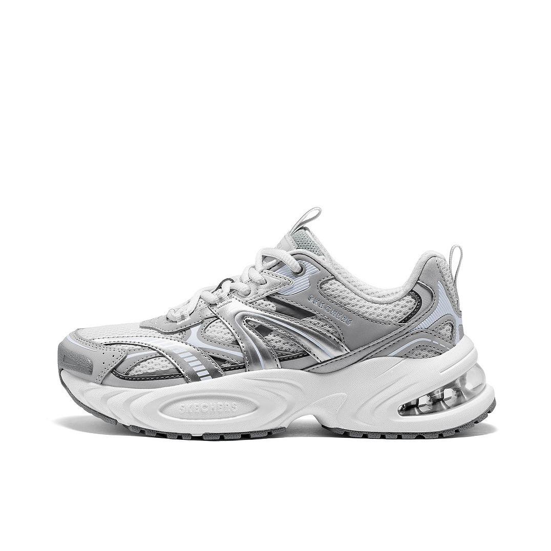 推荐商品：Skechers/斯凯奇 Lifestyle 漫月鞋二代 老爹鞋 缓震气垫增高防滑耐磨舒适回弹百搭 女款/银色/灰色/蓝色