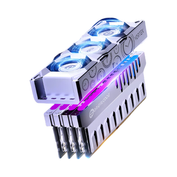 推荐商品：OC LAB Vortex DDR5 银色 台式机内存条 RGB灯条 带独立风扇