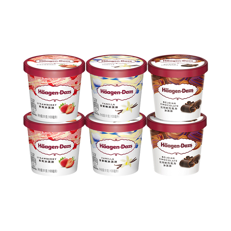 推荐商品：Häagen-Dazs/哈根达斯 81g/杯 冰淇淋 多口味组合