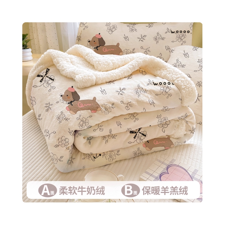 推荐商品：高睿 A类 牛奶绒 双层加厚羊羔绒毯