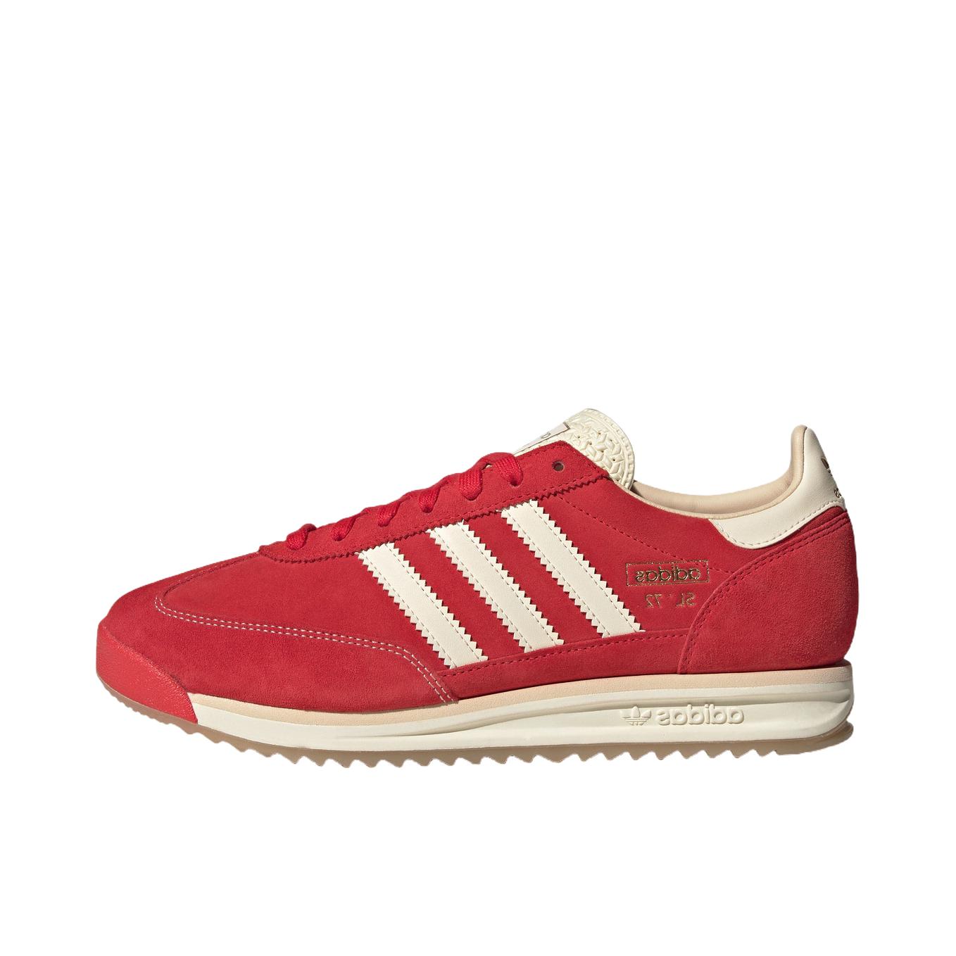 推荐商品：【马思纯同款】 adidas Originals SL 72 T头鞋 德训鞋 运动休闲鞋 轻便防滑耐磨透气舒适简约复古 纯宝石红/乳白色