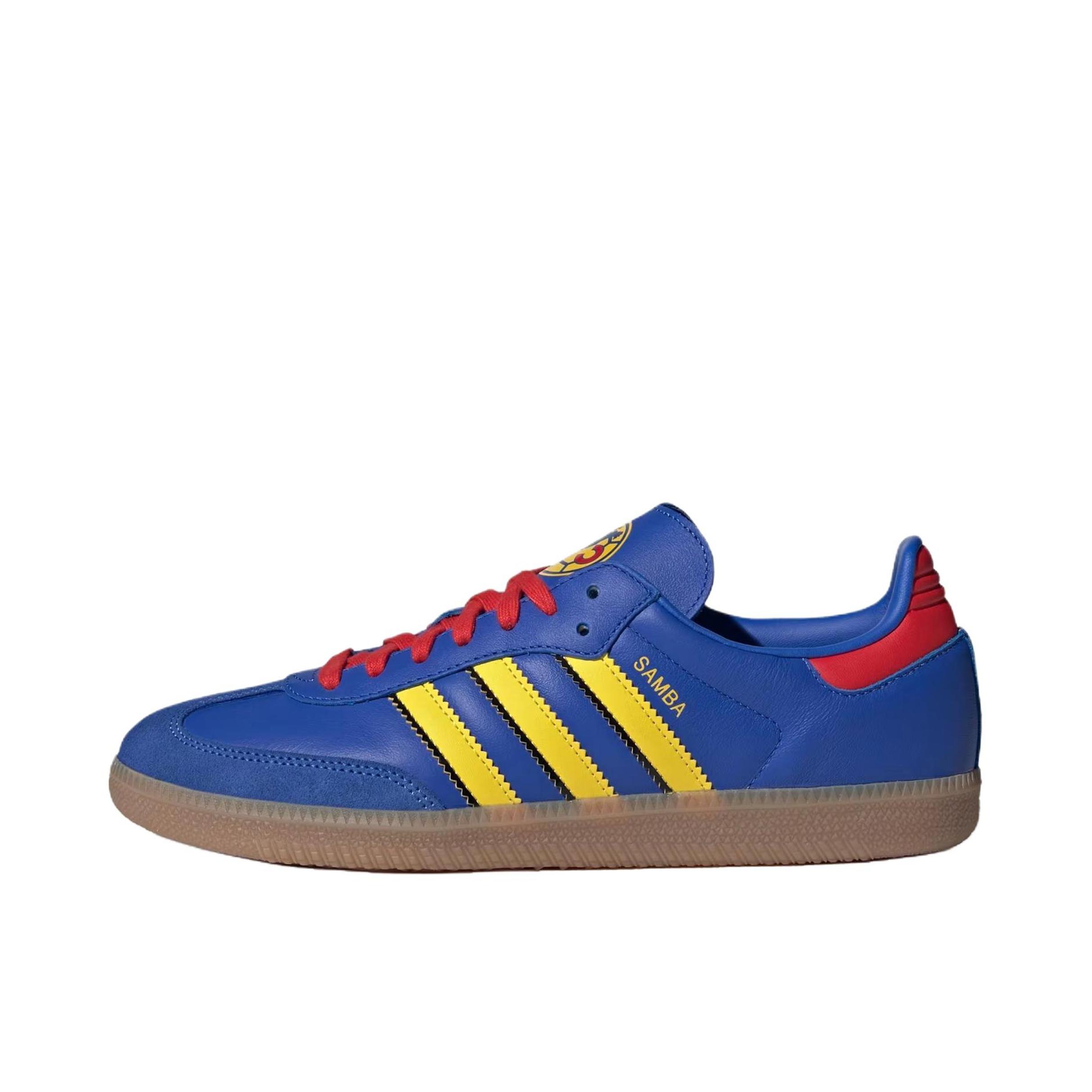 推荐商品：adidas Originals Samba OG T头鞋 板鞋 经典复古舒适百搭耐磨合成革圆头薄底贴合 湛蓝色