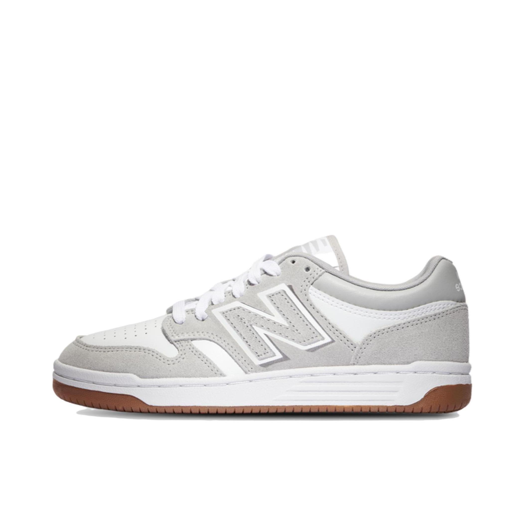 推荐商品：New Balance numeric 480 薄底 减震耐磨 防滑轻便 透气 复古 板鞋 女款/浅灰色/白色