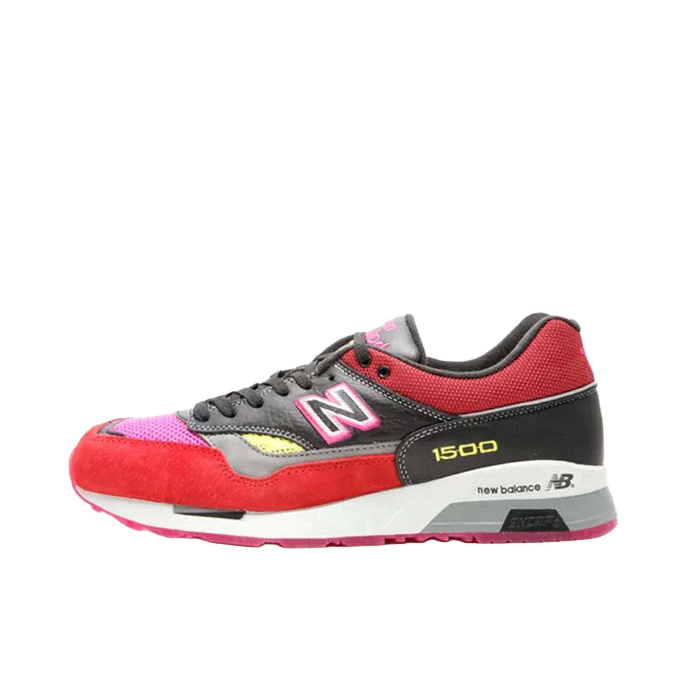 推荐商品：New Balance 1500 跑鞋 减震回弹透气防滑耐磨马拉松合成革织物复古包裹性轻便圆头贴合 D宽/红色/黑色
