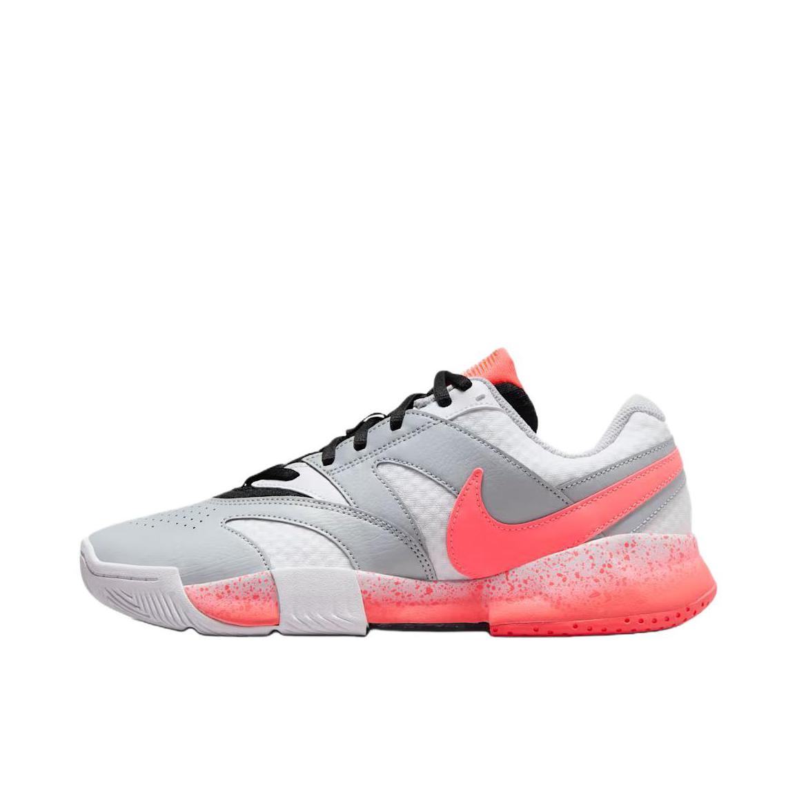推荐商品：Nike Court Lite 4 耐磨防滑 舒适透气 支撑缓震 抓地 网球鞋 女款/灰色/白色