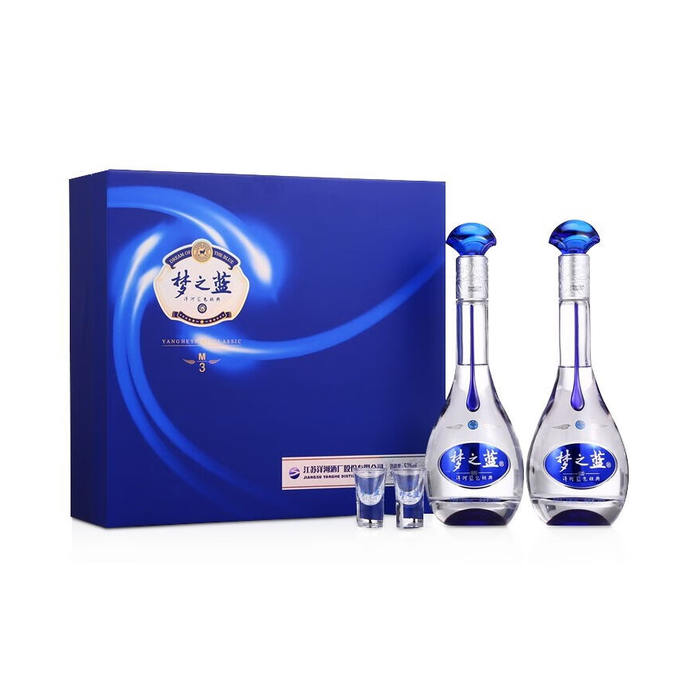推荐商品:洋河 蓝色经典 梦之蓝M3 500ml 52度 白酒 礼盒装