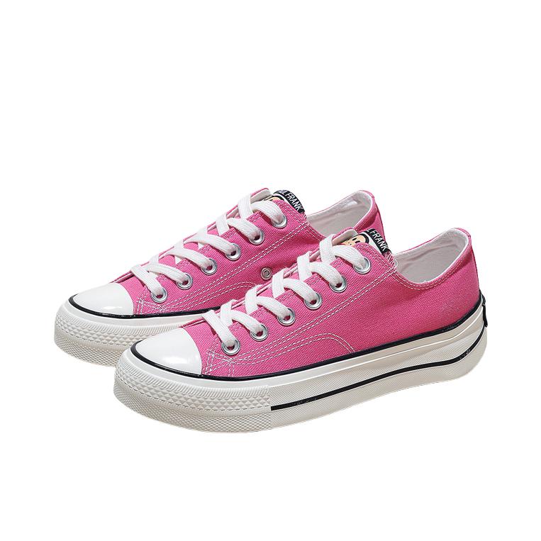 推荐商品：大嘴猴 低帮 网红 系带 帆布鞋 5090018001 女款/蜜桃粉