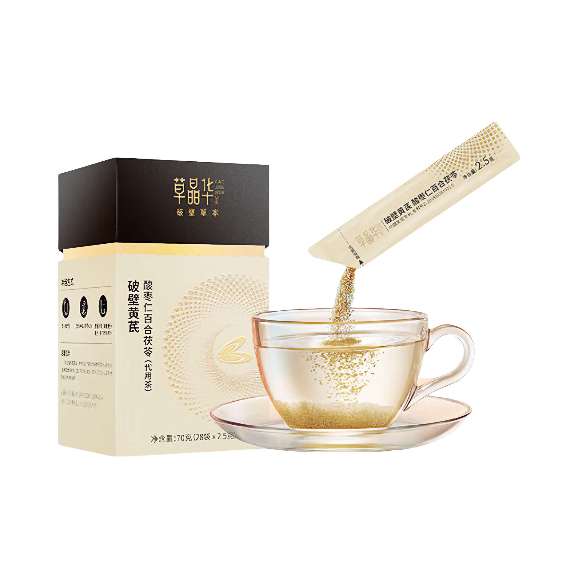 推荐商品：草晶华 破壁草本 黄芪酸枣仁百合茯苓代用茶 盒装