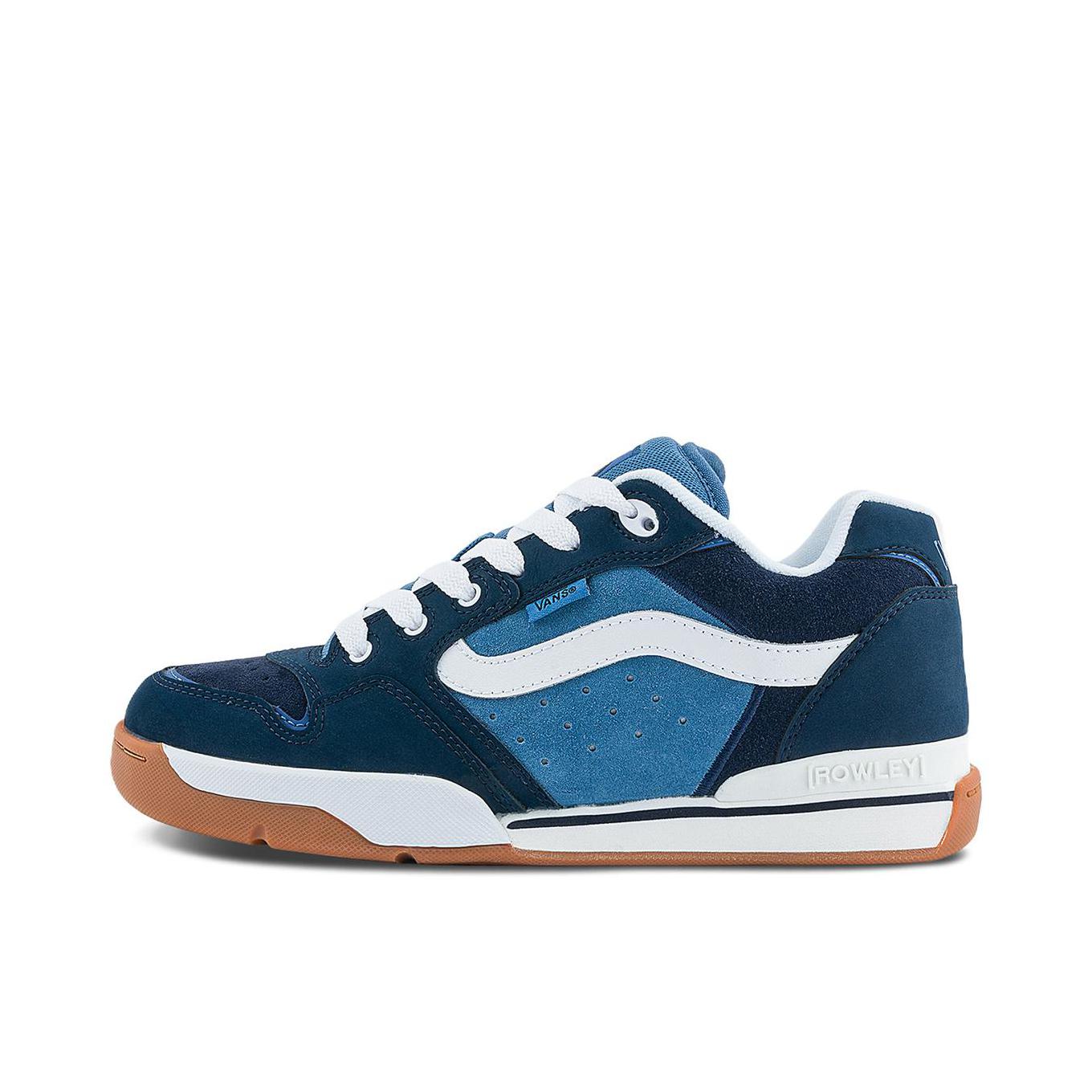 推荐商品：Vans/范斯 Rowley XLT LX 板鞋 防滑耐磨减震轻便舒适防水绒面革简约潮流百搭时尚 深蓝色