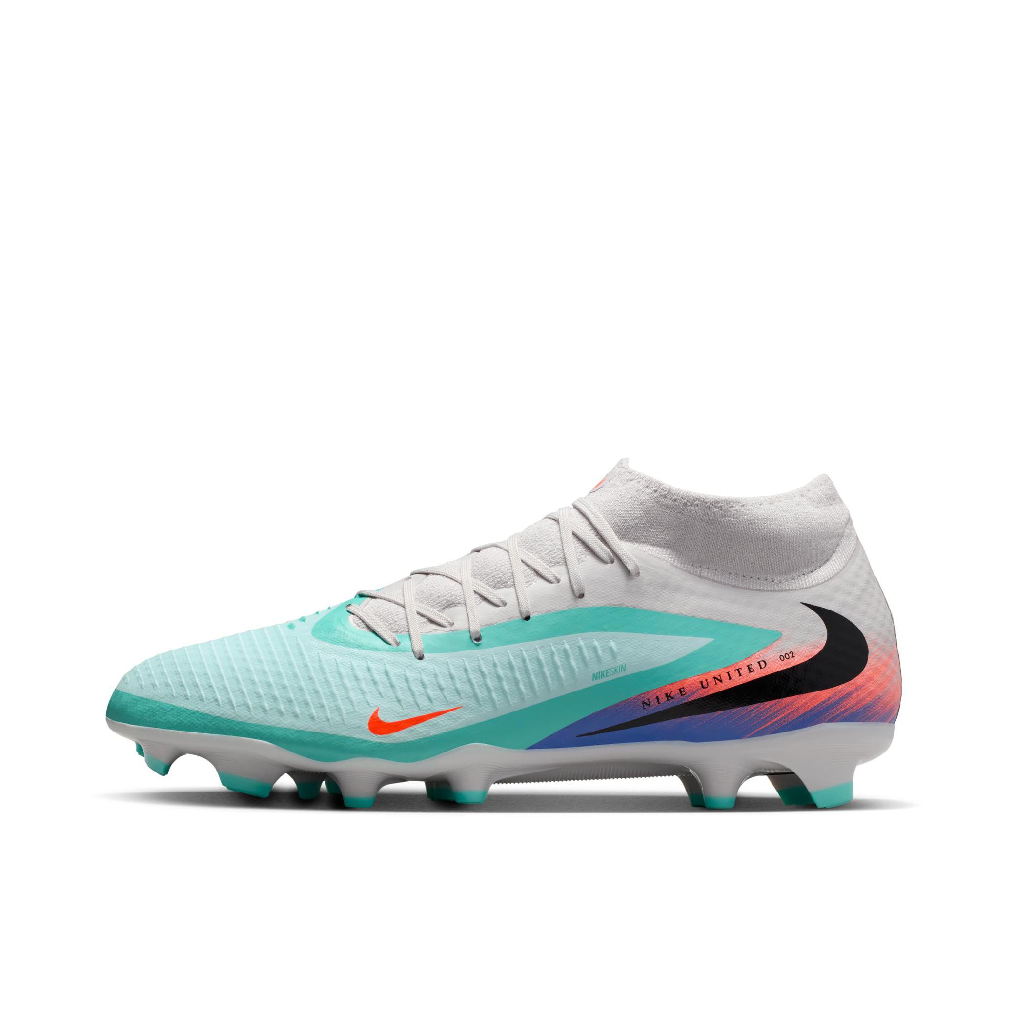 推荐商品：Nike Phantom GX II Academy FG/MG 中端 胶质混钉 多种场地 合成革 防滑耐磨 足球鞋 霜淡草绿/超级橙
